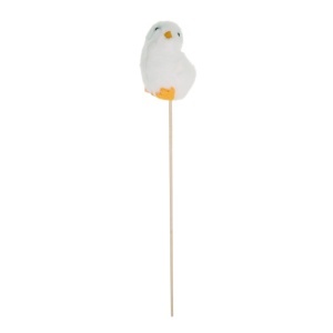 Pui polistiren pufos alb 7x5cm pe bat 25cm