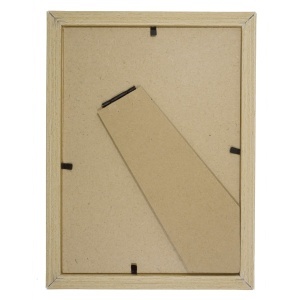 Rama foto lemn cu spate + picior poza 13x18cm dimensiune totala 15x20x1,2cm natur 088518 - Img 3