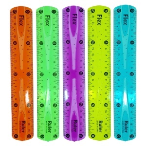 Rigla plastic flexibila culori diverse 20cm Flex - Img 3