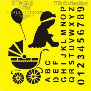 Sablon plastic 16x16cm ITD ST0008B