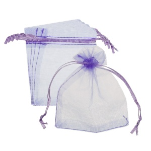 Saculet organza 8,5x9/11,5cm 5/set - Img 15