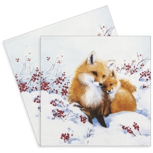 Servetel Familie de vulpi 33x33cm 2/set 612302