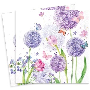 Servetel Flori de primavara si fluturi 33x33cm 2/set 13319325