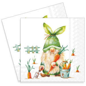 Servetel Gnom cu morcovi 33x33cm 2/set L1036200