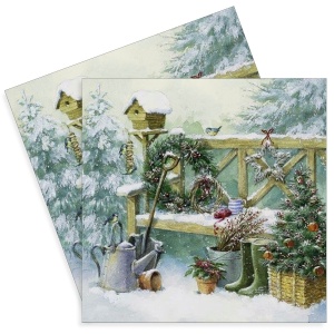 Servetel Gradina de iarna 33x33cm 2/set 310450