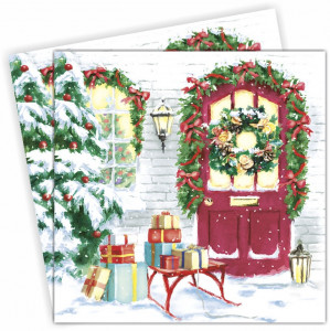 Servetel Usa decorata 33x33cm 2/set SDGW016201