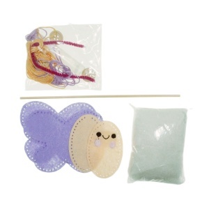 Set creativ - Fluture pasla mov 10x7,5cm cu bat 14cm S1848 - Img 2