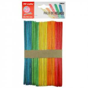 Spatula lemn multicolor 1,8x15cm 50/set MP PM024