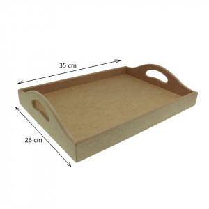 Tava mdf dreptunghiulara cu manere rotunjite 35x25x7cm TP05 ILYAS - Img 2