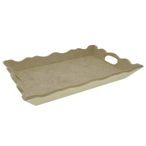 Tava mdf dreptunghiulara cu margini ondulate 34x24x5cm TP35 ILYAS