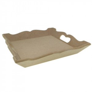 Tava mdf patrata cu margini ondulate 28x28x6cm TP28 ILYAS