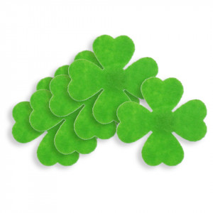 Trifoi pasla verde deschis cu adeziv 4cm 5/set