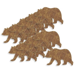Urs brun carpatin pasla maro deschis 4x2,2cm 10/set - Img 1