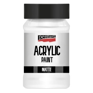 Vopsea acrilica mata 100ml Pentart alb de titan 35103
