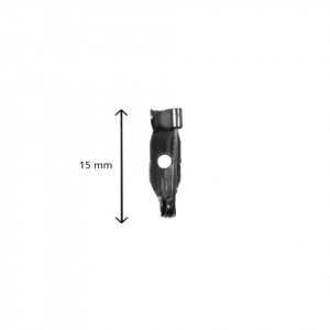 Baza brosa argintiu inchis 1 gaura 15mm 12,6g (41buc) - Img 2