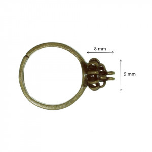 Baza inel bronz ciorchine 9mm I50 - Img 2