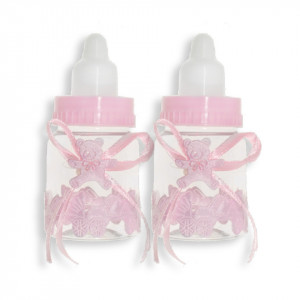 Biberon plastic roz 9cm 2/set