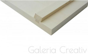 Blat icoana grunduit lemn de tei cu pene 19x25cm 69821925P - Img 2