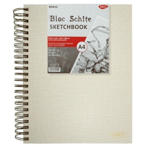 Bloc schite cu spira si coperta rigida A4 120g 80 file Daco BD412
