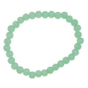 Bratara margele sticla rotunde verde fistic lucios 6mm pe elastic