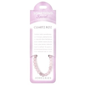 Bratara pietre semipretioase Cuart roz 7mm pe fir elastic