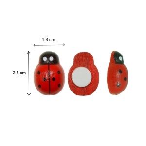Buburuza lemn cu adeziv 2,5x1,8cm 25/set - Img 2