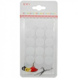 Bulina scai adeziva (velcro) alba 2cm 15/set 055939