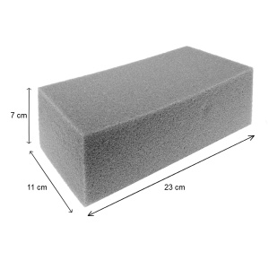 Burete flori uscat gri 23x11x7cm - Img 2