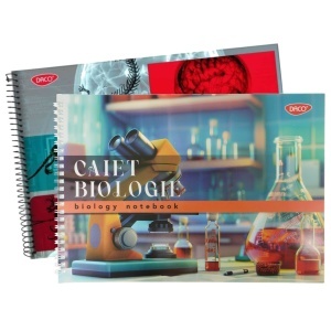 Caiet biologie cu spira A4 60g 24 file Daco CT303
