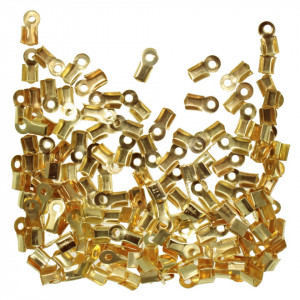 Capat fir pliabil auriu 9x4mm 10g (140buc)