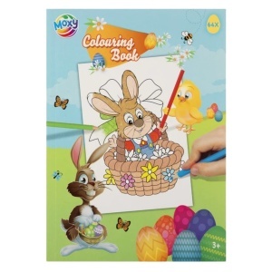 Carte de colorat A5 - Iepuri Paste 64 pagini Moxy 810037