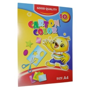 Carton color 10 culori A4 200g 10/set Sky Glory SG-0079