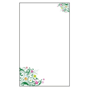 Cartonas martisor model-09 flori 9x5,4cm 10/set