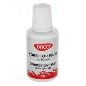 Corector fluid cu burete 20g Daco CF002