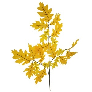 Creanga cu frunze stejar galben/portocaliu 68cm