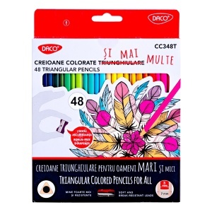 Creion color triunghiular 48/set Daco CC348T