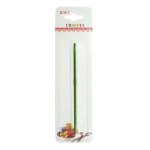 Croseta plastic 4mm verde metalizat 046599