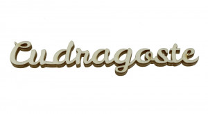Cuvant placaj -Cu dragoste- 1,6x11cm