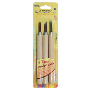 Daltita cioplit cu maner lemn mini 3/set 880-3
