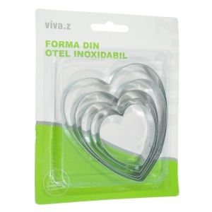 Decupator inox inima 4,5-9,5cm 5/set T05249