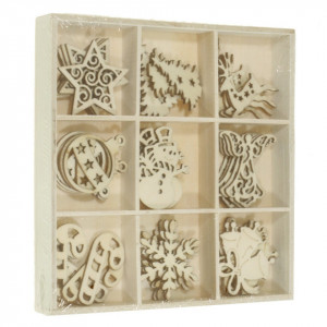 Figurine placaj Craciun-2 3-2cm 45/set DP Craft DPDN-062