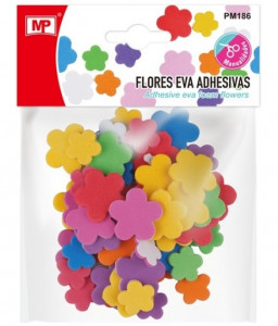 Floare carton buretat multicolor cu adeziv 3cm/2cm 50/set MP PM186