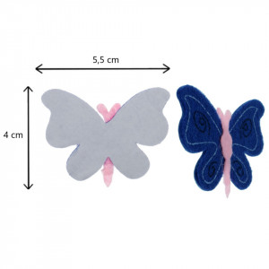 Fluture pasla adeziva multicolor 5,5x4cm 12/set Daco AD122 - Img 2