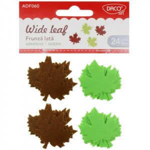 Frunza artar pasla verde si maro cu adeziv 5cm 24/set Daco AD060