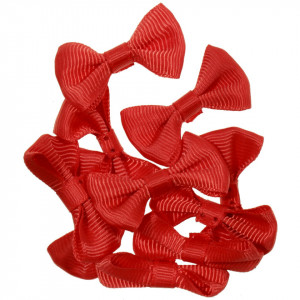Fundita textil rosie 4cm 10/set