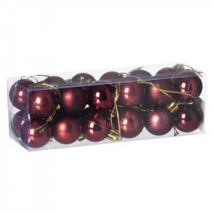 Glob plastic visiniu lucios/mat/satinat 3cm 24/set DD51192