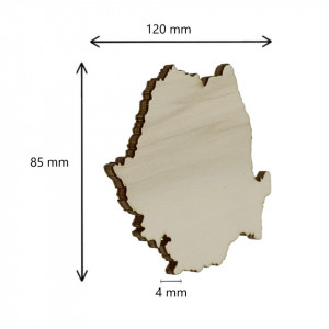 Harta Romaniei placaj 12x8,5cm - Img 2