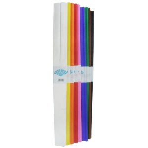 Hartie creponata fina 10 culori/set 50x100cm