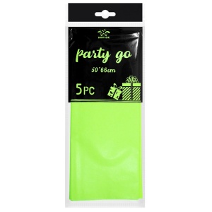 Hartie de matase galben neon 50x66cm 5/set Party Go JB0851