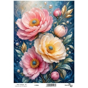 Hartie de orez Flori, insecte - 16 20x27,5cm